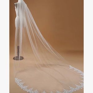 Tulle Sheer Long Length Chiffon Cathedral Wedding Veil